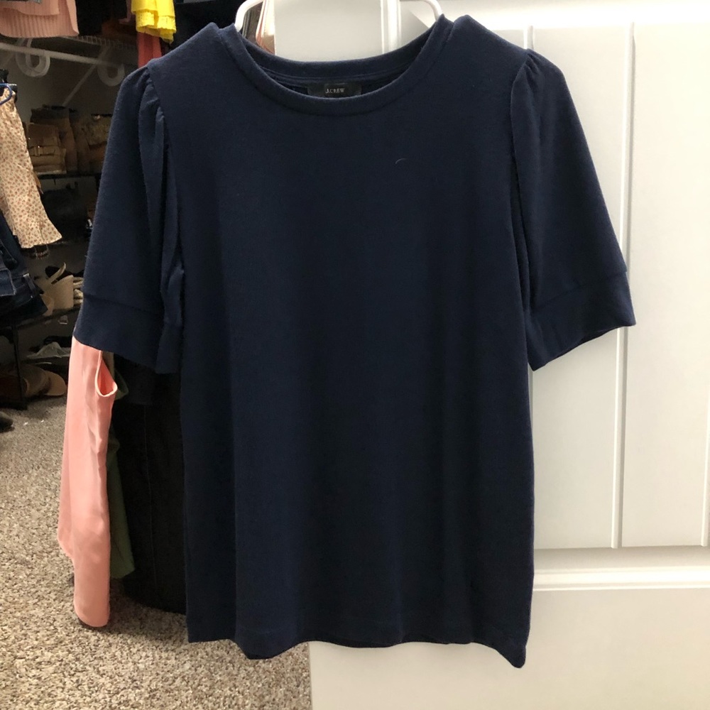 NWOT Navy JCrew Factory short sleeve sweater. Size XS